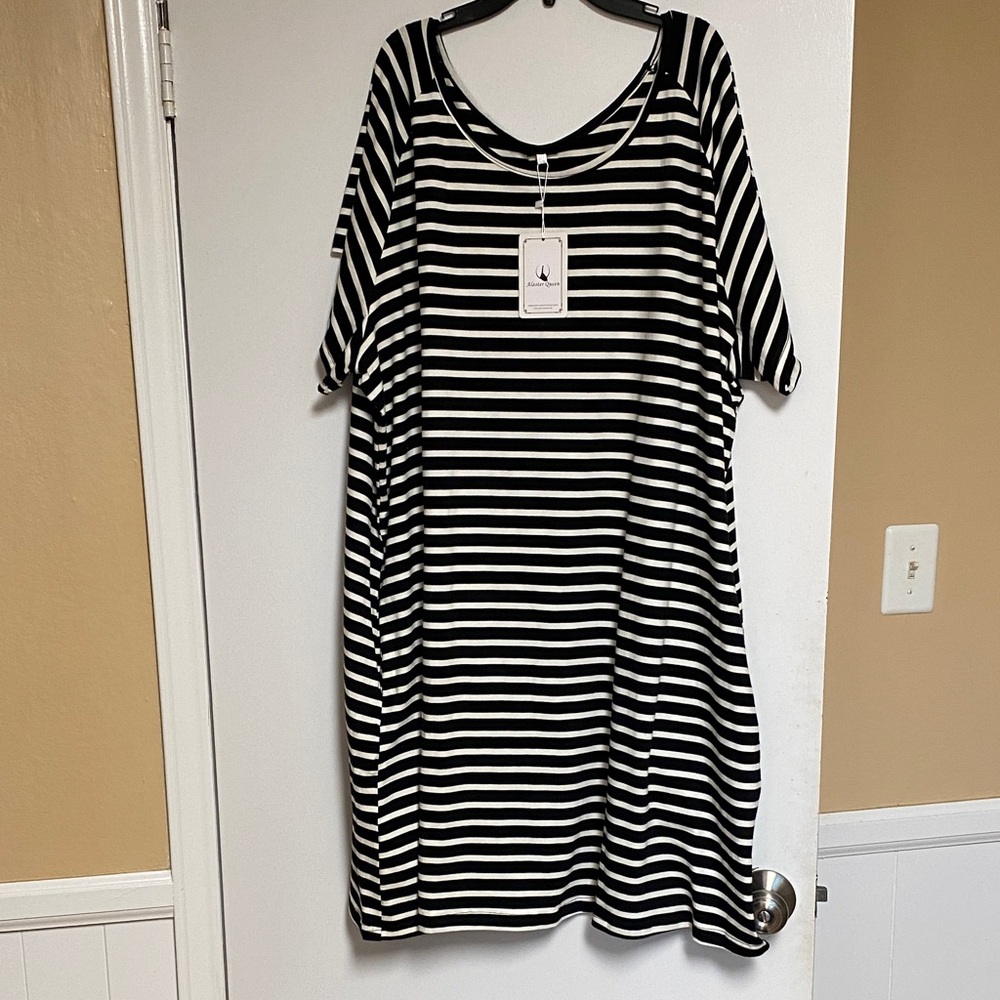 Alaster Women’s Casual Summer T Shirt Dress With Pockets